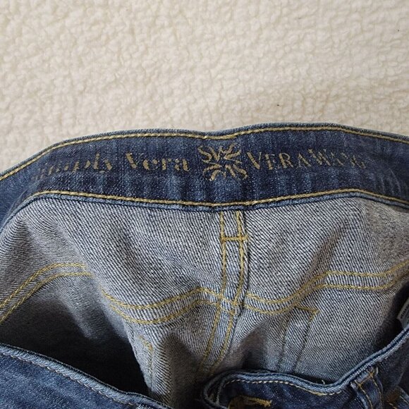 Vera Wang Jeans Womens 8 Blue 30X26 Straight Leg Maggie Stretch Cotton Midrise - Picture 5 of 10